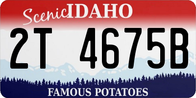 ID license plate 2T4675B