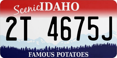 ID license plate 2T4675J