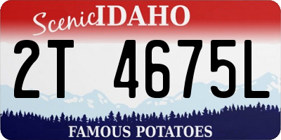 ID license plate 2T4675L