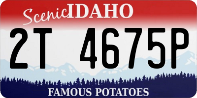 ID license plate 2T4675P