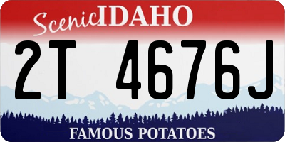 ID license plate 2T4676J