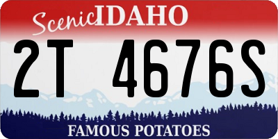 ID license plate 2T4676S