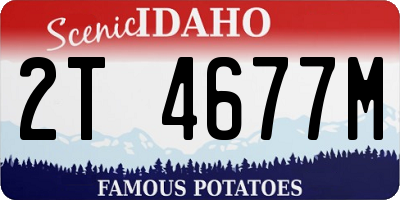 ID license plate 2T4677M