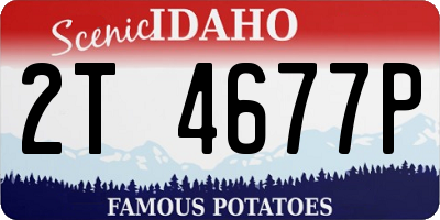 ID license plate 2T4677P