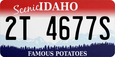 ID license plate 2T4677S