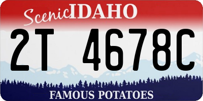 ID license plate 2T4678C