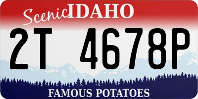ID license plate 2T4678P