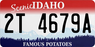 ID license plate 2T4679A