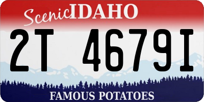 ID license plate 2T4679I
