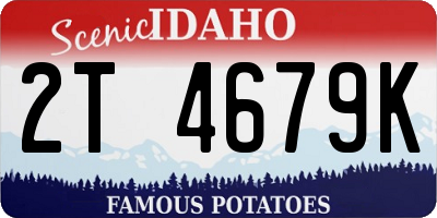 ID license plate 2T4679K