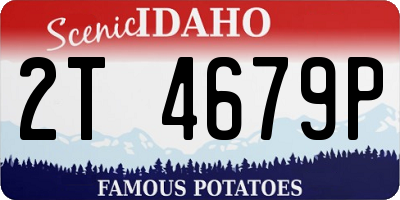ID license plate 2T4679P