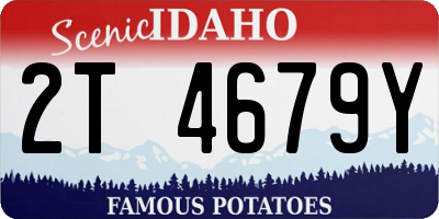 ID license plate 2T4679Y