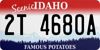 ID license plate 2T4680A