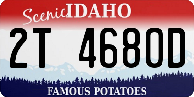 ID license plate 2T4680D