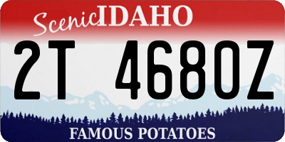 ID license plate 2T4680Z