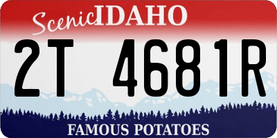 ID license plate 2T4681R