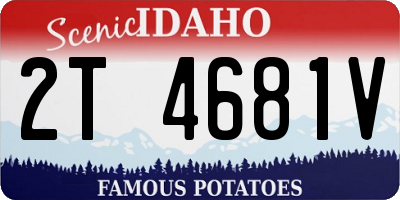ID license plate 2T4681V