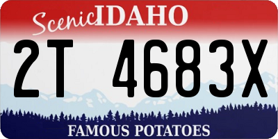 ID license plate 2T4683X