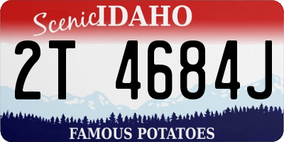 ID license plate 2T4684J