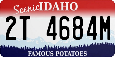 ID license plate 2T4684M