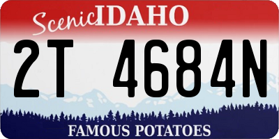 ID license plate 2T4684N