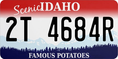ID license plate 2T4684R
