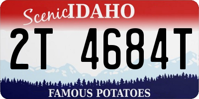 ID license plate 2T4684T