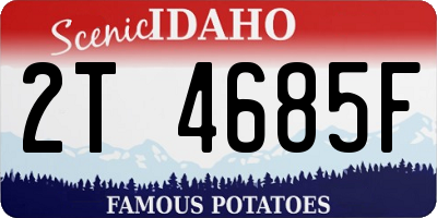 ID license plate 2T4685F
