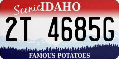 ID license plate 2T4685G