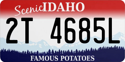 ID license plate 2T4685L