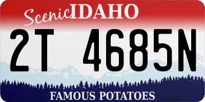 ID license plate 2T4685N