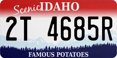 ID license plate 2T4685R