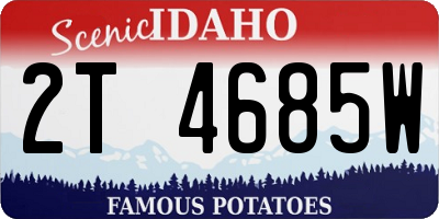 ID license plate 2T4685W