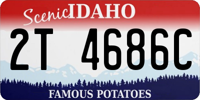 ID license plate 2T4686C