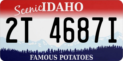 ID license plate 2T4687I