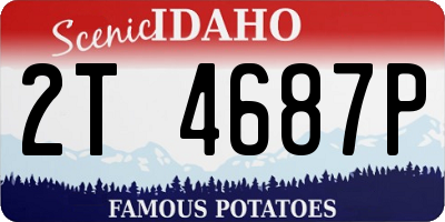 ID license plate 2T4687P