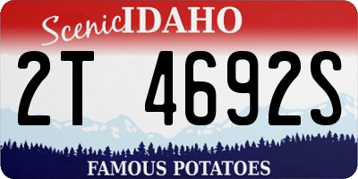 ID license plate 2T4692S