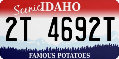 ID license plate 2T4692T