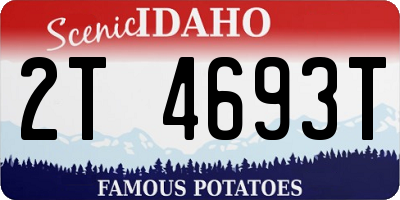 ID license plate 2T4693T