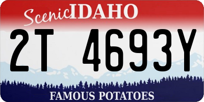 ID license plate 2T4693Y