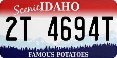 ID license plate 2T4694T