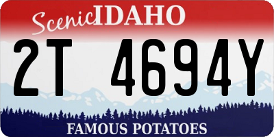 ID license plate 2T4694Y