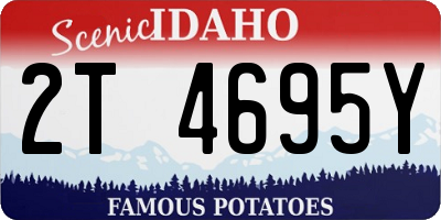 ID license plate 2T4695Y