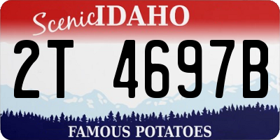 ID license plate 2T4697B