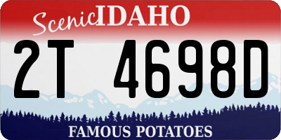 ID license plate 2T4698D