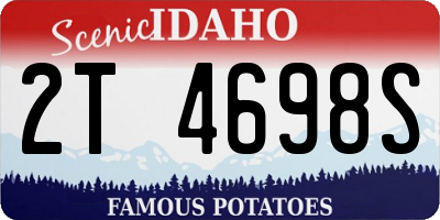 ID license plate 2T4698S