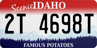 ID license plate 2T4698T
