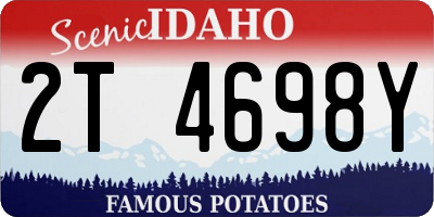ID license plate 2T4698Y