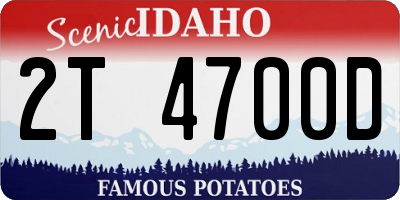 ID license plate 2T4700D