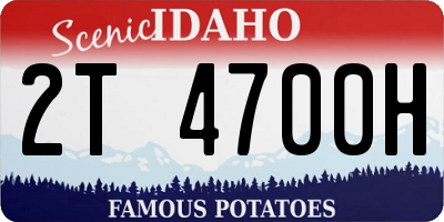 ID license plate 2T4700H
